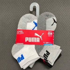 Puma 6 Pairs Quarter Socks